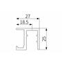Sailing 4 bovenrail, lengte 3000mm, zwart geanodiseerd