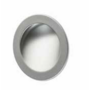 Komgreep rond 50mm mat metallic aluminium, boring 37mm