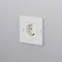EU 1G Socket/Schuko Type F/w/ B+P Logo/White
