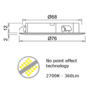 2 x DATE 24 inbouwspot Zwart 24Vdc- 3W - 2700K via mc easy