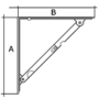 Drager automatisch opvouwbaar / zwaar / 200x300mm / verzinkt