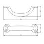 Meubelgreep 85 mm mat zwart