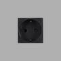 Schuko Socket Module/Type F/45Mm/Black