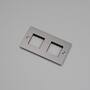 2G Wall Plate/Modules Only/Steel