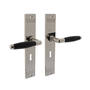 Deurkruk Ton Basic met schild sleutelgat 56mm nikkel