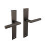 Deurkruk Bastian op schild 245x45mm blind antracietgrijs