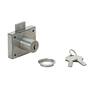Oplegslot RVS cilinderlengte 30mm, gelijksluitend