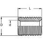 Rampabus voor volkern, M6/9x4,8mm type E verzinkt