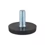 Stelvoet M8x16mm, geribbelde voet, voet 20x6mm