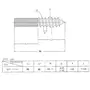 Tafelschroef M10x70mm, 50/50 geel verzinkt, VE=100