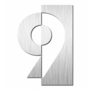 Huisnummer "9" hoogte 125mm, RVS geborsteld