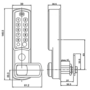 Mauer ELLcam pincodeslot, verticaal, zwart, wisselend gb