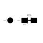 Door Knob Set/Cross/Steel