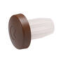 Deurbuffer stift 5mm, schotel 8mm x 2,5mm dik bruin