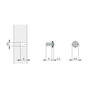 Deurbuffer stift 5mm, schotel 8mm x 2,5mm dik bruin