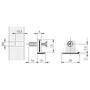 Verbinder (kastgedeelte) TRIS met spreidbus voor 5mm boring