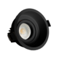 Palma Solo kantelbare inbouwspot rond zwart + Triac driver