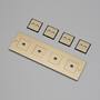 4G Wall Plate/Horizontal/Brass