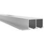 Speedboat dubbel bovenprofiel met flens lengte 3500mm zilver