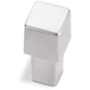 Knop SQAURE mat aluminium 12x12mm