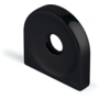 Knop CIRCLE met gat, mat zwart 25x8x27mm
