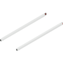 Reling L+R voor Merivobox, 550mm zijdwit
