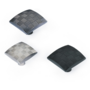 Knop CHESS  geborsteld tin 34x34mm