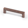 Greep SQUARE oud koper 81x10mm, hartmaat 64mm