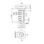 Rampabus staal met rand M6, lengte 12mm, kop 12mm