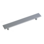 Greep 28x204mm aluminium RVS look hartmaat 160mm