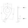Huisnummer 9 150x2mm RVS geborsteld