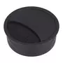 Kabeldoorvoer 60mm aluminium zwart geanodiseerd, diepte 22mm