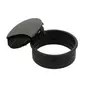 Kabeldoorvoer 60mm aluminium zwart geanodiseerd, diepte 22mm