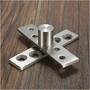 Pivot scharnier RVS, lengte 74mm, 360gr. complete set