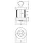 Deurbeslag set toiletslot 63/8+deurkruk Bastian en WC-sl.