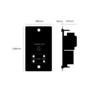 115V/230V Shaver Socket - White - White Interior