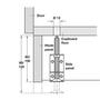 Plintbeugel 221 met stelschroef M10x100mm gemonteerd