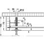 Plintbeugel 221 met stelschroef M10x100mm gemonteerd