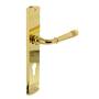 Deurkruk Helena op schild profielcilindergat 72 mm messing