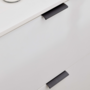 Greep 10x40mm mat zwart geborsteld