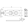 Plaatschuif / 35x120mm / schootdikte 4mm / bocht / verzinkt