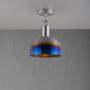 Forked Ceiling/Steel/Medium Burnt Steel Shade