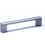 Greep 16x204mm RVS look hartmaat 192mm, met platte voetjes
