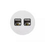 Rond 2.0 Multifit Data port  2 Keystones- s. trim - white al
