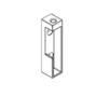 Roedehouder RECHTS roede 30x10mm, in de dag, H=67mm zwart