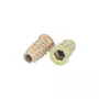 Rampabus conisch M6/12,5x20mm met rand, geel verzinkt, SW6