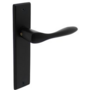 Deurkruk Banaan met schild 181x41x7mm blind mat zwart