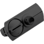 Adaptor zwart 1-fase rail met 1x M10 binnendraad