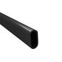 Roede 30x14mm aluminium mat zwart, lengte 1000mm