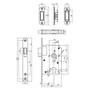 Woningbouw magneet cilinder dag- en nachtslot 55mm